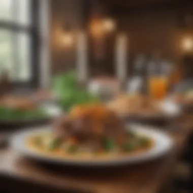 Inviting Veganish Dining Experience A cozy dining setting featuring a veganish meal