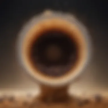 Artistic representation of brewed coffee illustrating the impact of the filter basket on flavor.