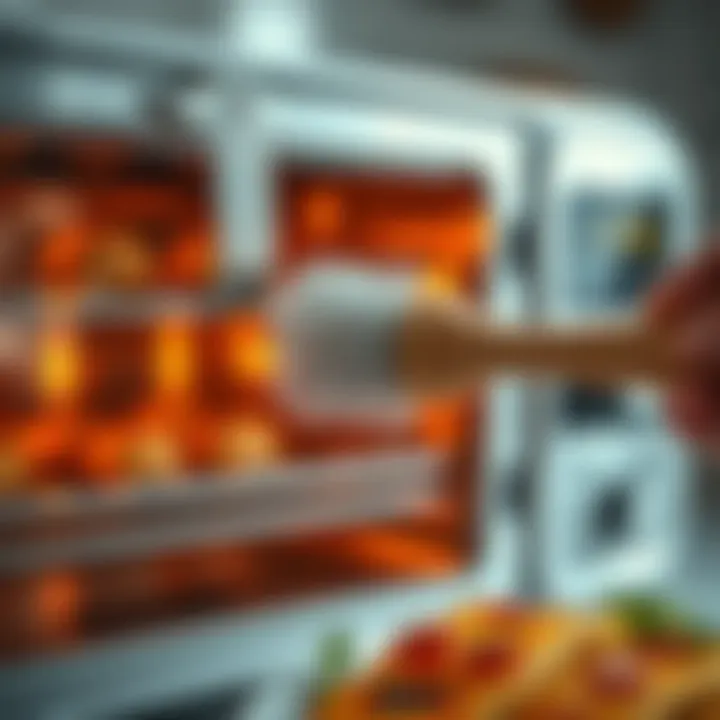 Essential Maintenance Tips for Longevity Maintaining air fryer toaster oven with a cleaning brush