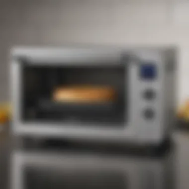 Elegant design of the Cuisinart microwave toaster oven combination highlighting its modern aesthetics.