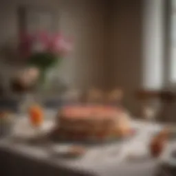 Elegant birthday celebration setup with candles and flowers