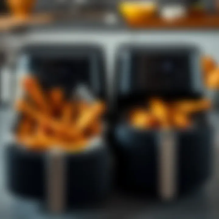 Side-by-side comparison of Deco Chef and competitor air fryers