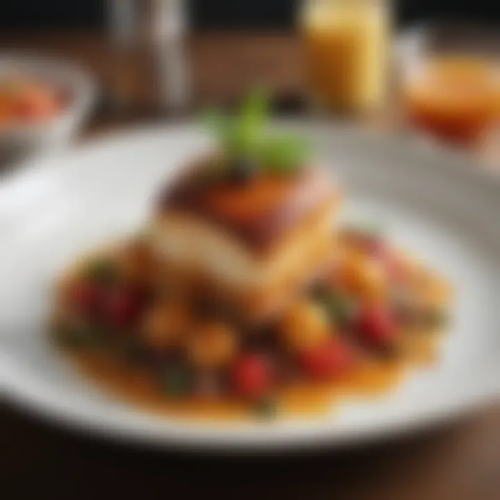 A beautifully plated gourmet dish