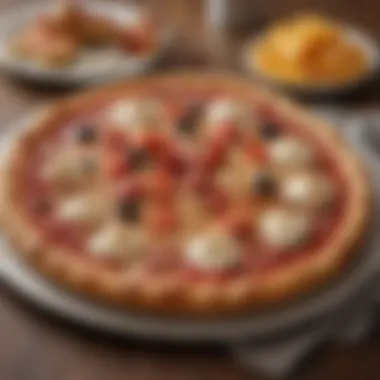 Indulgent Dessert Pizza Innovation Close-up of a unique dessert pizza