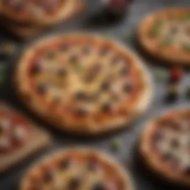 Diverse Pizza Bases for Custom Creations A selection of pizza bases ready for toppings