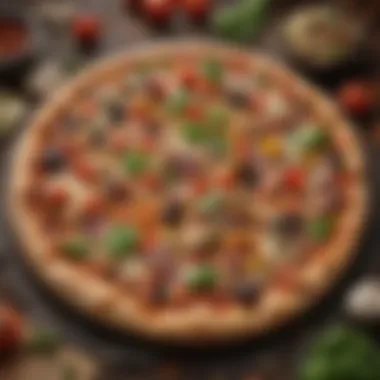 Vibrant Vegetarian Delight Vegetarian pizza loaded with fresh vegetables