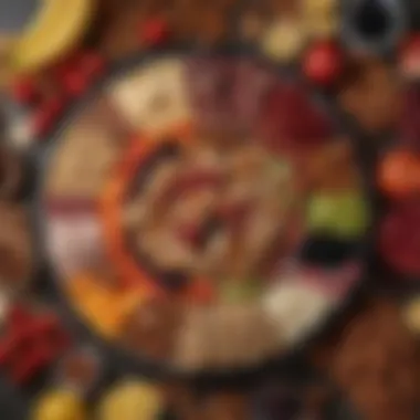 Colorful Accompaniments A colorful assortment of accompaniments including nuts, fruits, and spreads.
