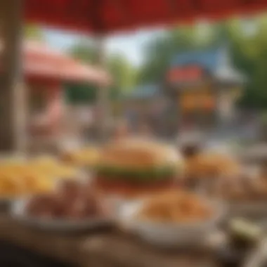 Seasonal menu items presented at a festival booth