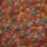 Colorful assortment of candy varieties