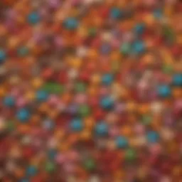 Colorful assortment of candy varieties
