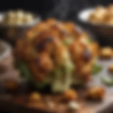 Smoky Roasted Cauliflower Roasted cauliflower florets with a sprinkle of smoky paprika