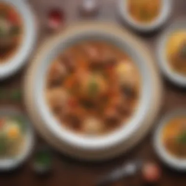 Cultural Significance of Meals Cultural dishes from various cuisines beautifully plated, symbolizing meal significance