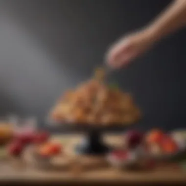 Balancing Indulgence with Health An array of nutritious ingredients laid out, highlighting the balance of indulgence and health