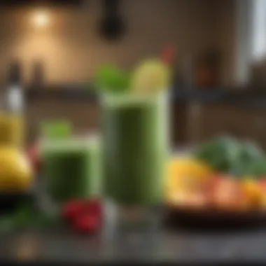Revitalizing Green Protein Smoothie Smoothie with greens, fruits and protein powder
