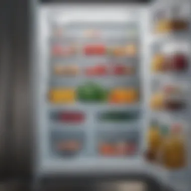 Sparkling clean refrigerator interior