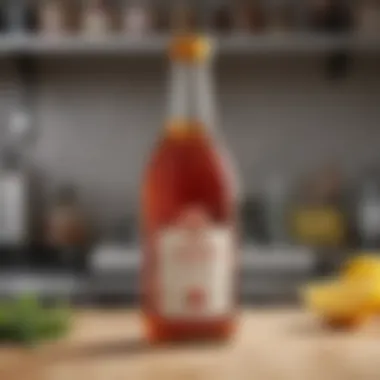 Natural Cleaning Agent: Vinegar Vinegar in a clear bottle for cleaning