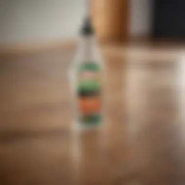 A bottle of commercial laminate floor cleaner