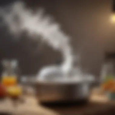 Steam Inhalation as a Sinus Remedy A steam inhalation setup for sinus relief