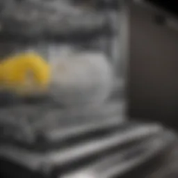 A clean dishwasher interior showcasing gleaming surfaces