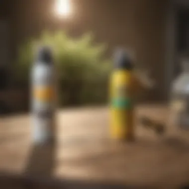 Commercial Wasp Deterrent Spray Commercial wasp deterrent spray on a table