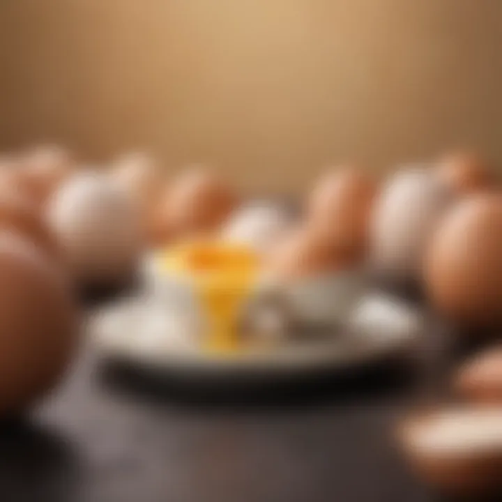 Illustration depicting a balanced diet highlighting the role of eggs.