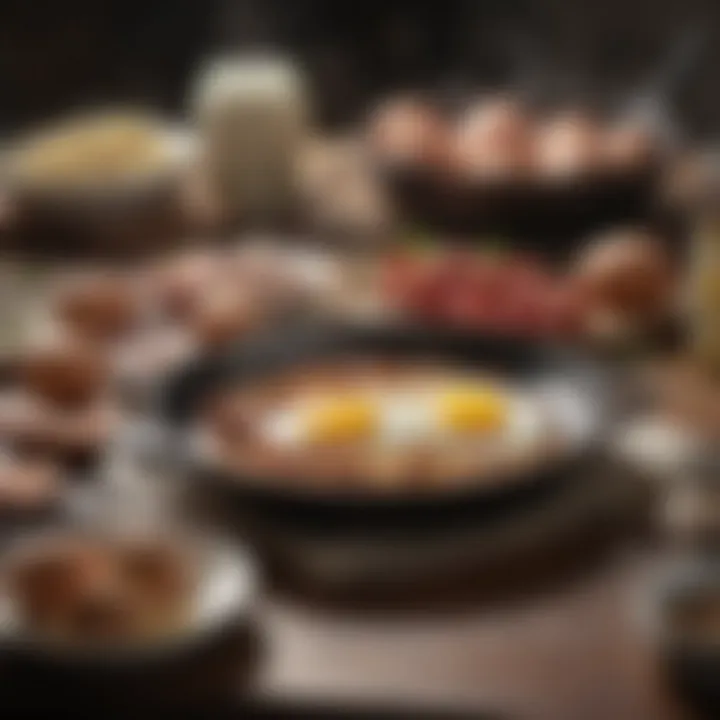Table summarizing different cooking methods and their effects on egg nutrients.