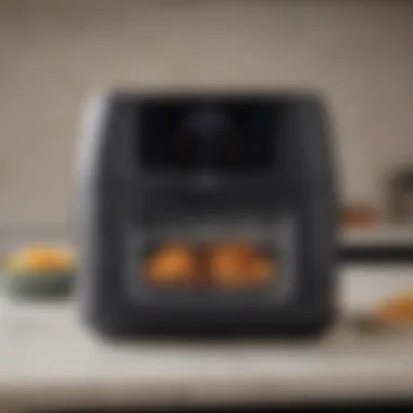 The control panel of the Emeril Grill Air Fryer highlighting its features