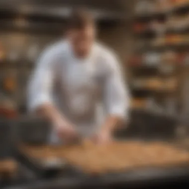 Importance of Equipment Maintenance in Baking A professional baker maintaining kitchen equipment