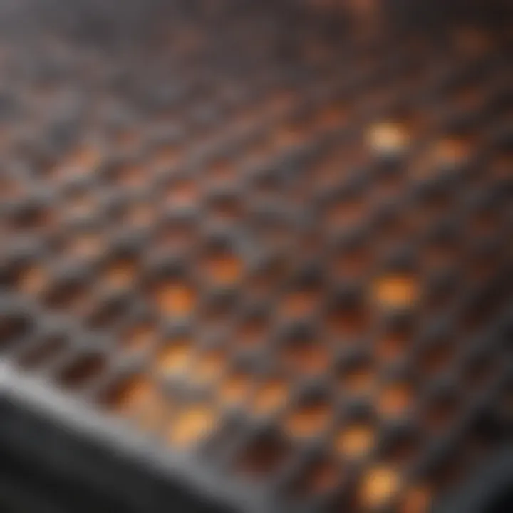 A pristine ceramic grill grate ready for use
