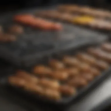 A comparison of various grill grate designs on a table