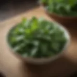 A serene depiction of Korean mint tea leaves in a traditional setting
