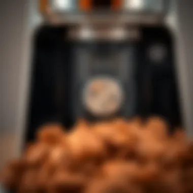 Close-up of grinding mechanism in action