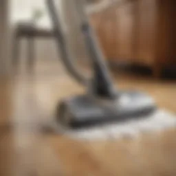 Elegant Bissell steam mop on hardwood flooring