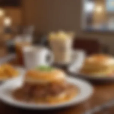 Savoring Comfort Food Delights A plate of classic comfort food served at a diner