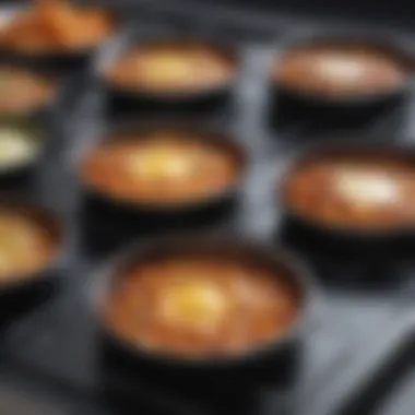 High-Quality Non-Stick Surface A close-up view of high-quality non-stick surface pans.