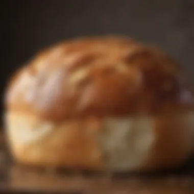 Close-up of a freshly baked loaf of bread