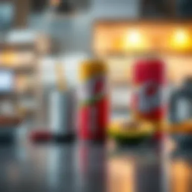Benefits and Drawbacks Comparison Comparison chart illustrating benefits and drawbacks of energy drinks versus traditional breakfasts.