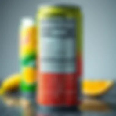 Key Ingredients in Energy Drinks Nutritional label highlighting key ingredients found in energy drinks.