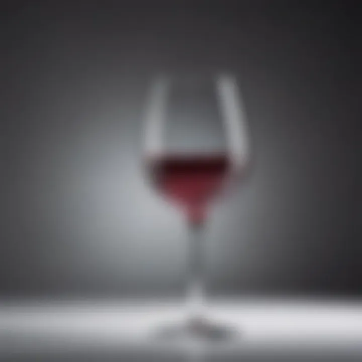 Close-up of a glass of Buonafide 0.0 wine reflecting its unique color and clarity.