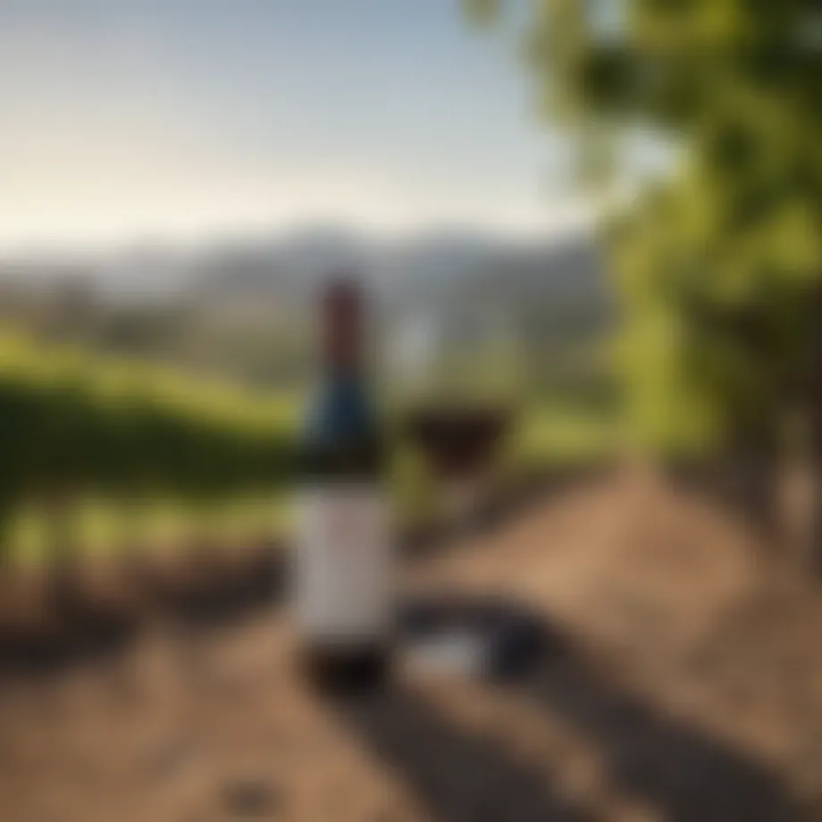 Vineyards of Cabernet Sauvignon under the sun