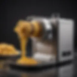 Electric motor pasta machine showcasing its sleek design and functionality.