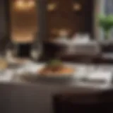 Elegant dining ambiance at a high-end restaurant