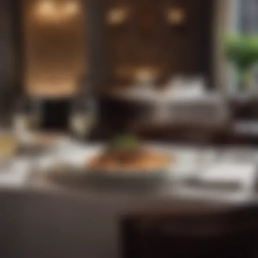 Elegant dining ambiance at a high-end restaurant