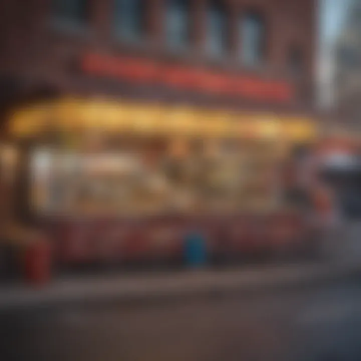 Vibrant street food scene with local vendors
