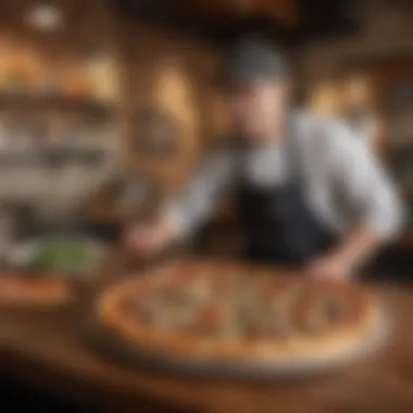 Savoring Artisan Flavors in the Windy City Artisan pizza served in a cozy restaurant