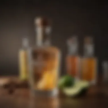 Selection of unique mixers enhancing tequila flavors