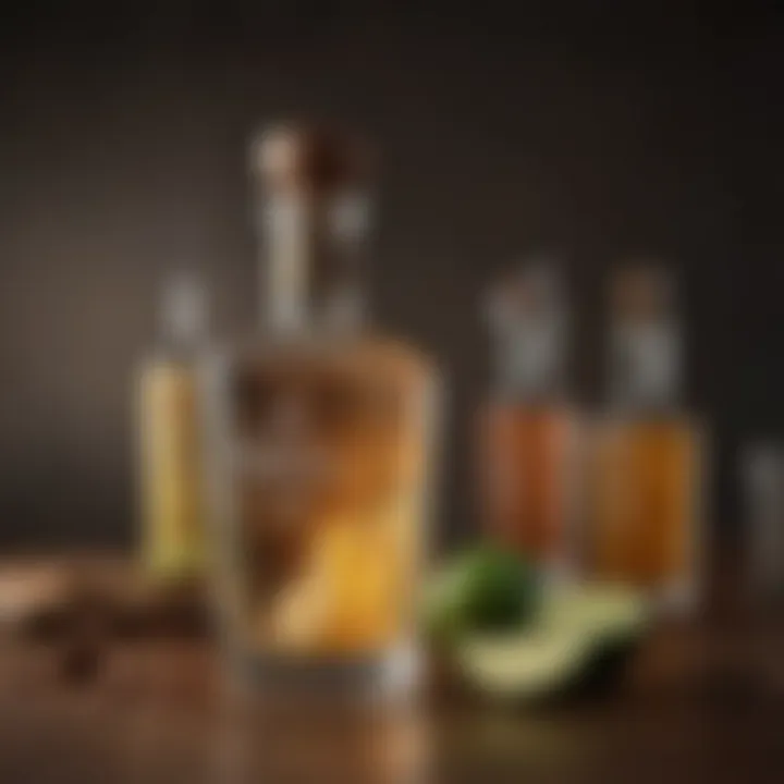 Selection of unique mixers enhancing tequila flavors