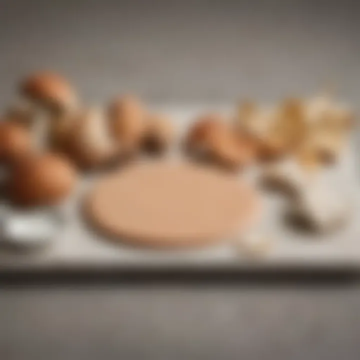 Palette of colors complementing creamy mushroom paint
