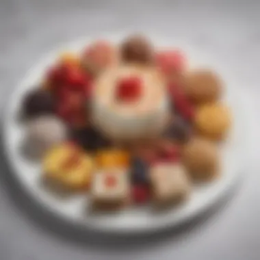 Decadent Dessert Selection A delightful dessert platter featuring unique sweets and treats