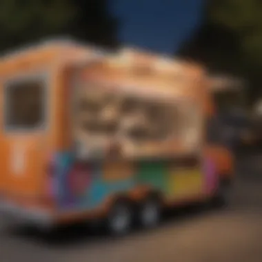 Street Food Truck Variety A colorful food truck offering diverse street food options